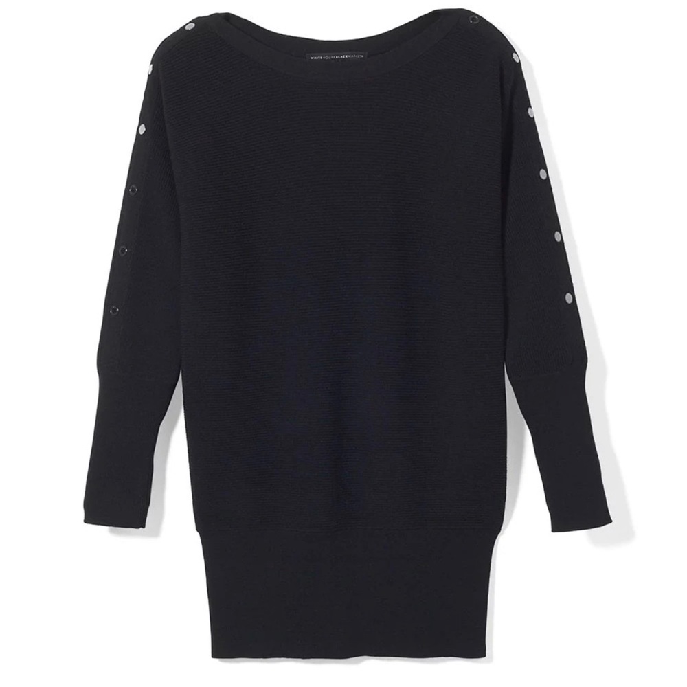 White House Black Market Long Sleeve Snap Tunic